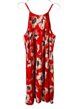 Adrianna Pappel - Red and Black Floral Dress